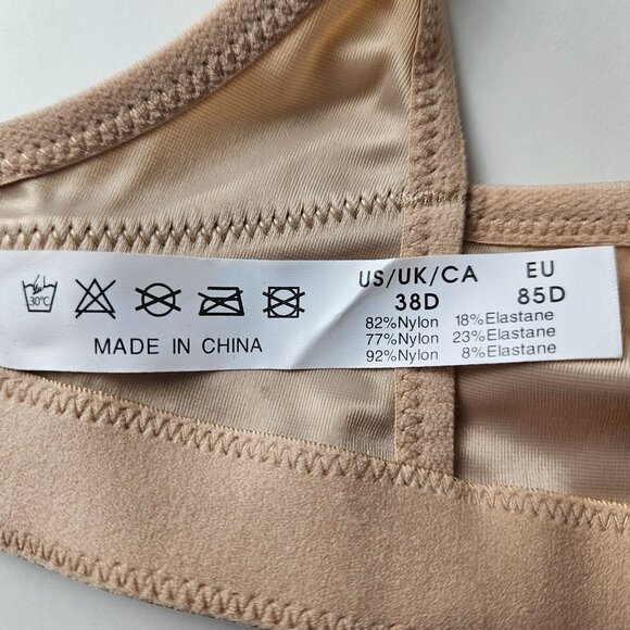 Zero Bound High Impact Sports Bra For Women Full Coverage Size 38D Nude Running - Picture 10 of 10